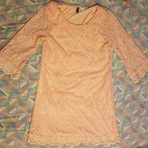 Pink lace dress